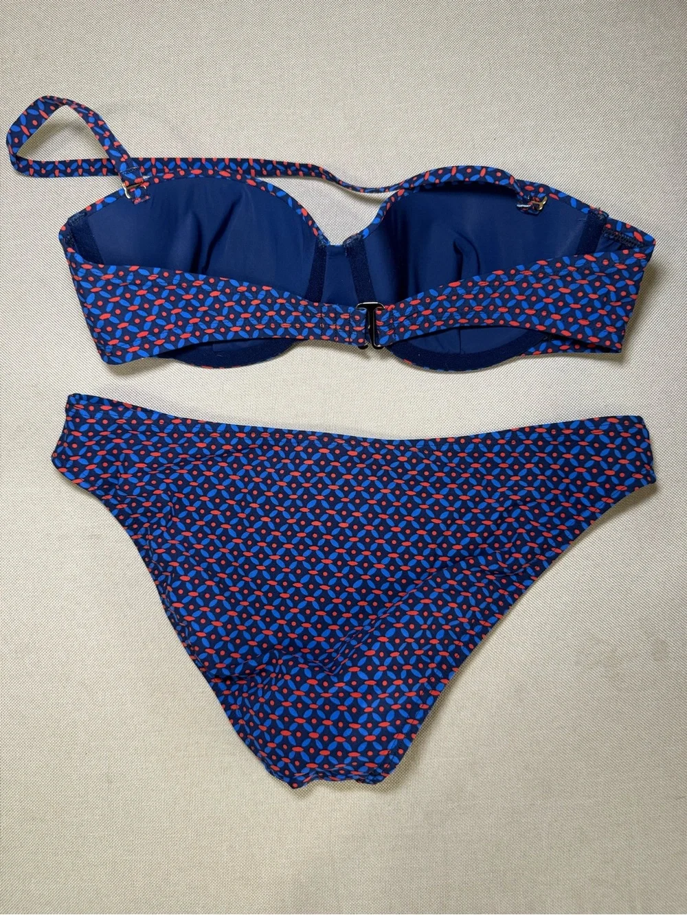 Tory Burch Navy Sea Ochos Rios Underwire Swimsuit Bikini 2-Piece Set size XS